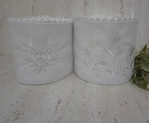 Porta Papel Higiênico Bordado Flores 2 Unidades