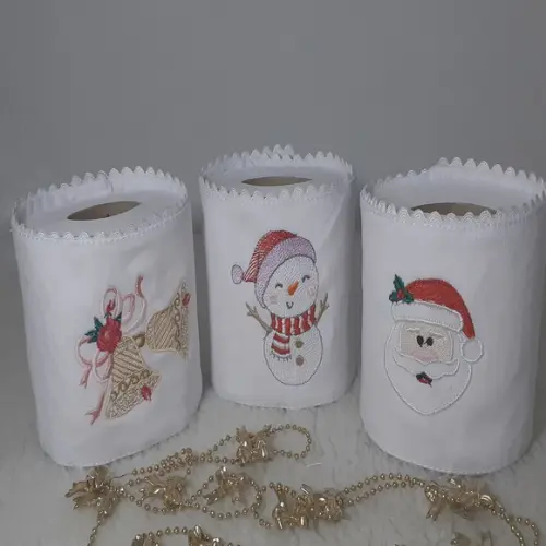 Porta Papel Higiênico Natal 3 Unidades