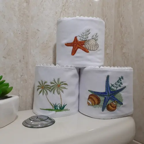 Protetor de Papel Higiênico em Tecido 3 Unidades