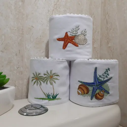 Protetor de Papel Higiênico em Tecido 3 Unidades
