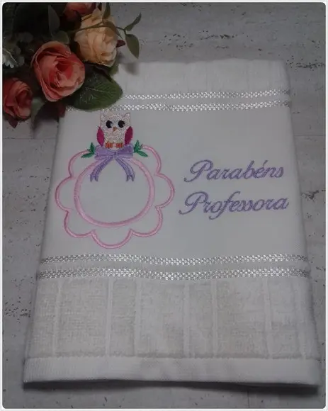 Toalha Bordada Personalizada Dia dos Professores