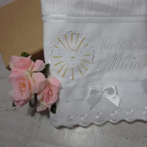 Toalha de Batizado Personalizada Espirito Santo