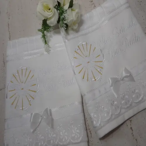 Toalha de Batizado Personalizada Espírito Santo