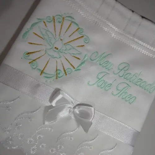Toalha de Batizado Personalizada Espírito Santo