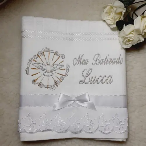 Toalha de Batizado Personalizada Espírito Santo