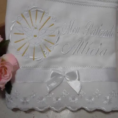 Toalha de Batizado Personalizada Espírito Santo