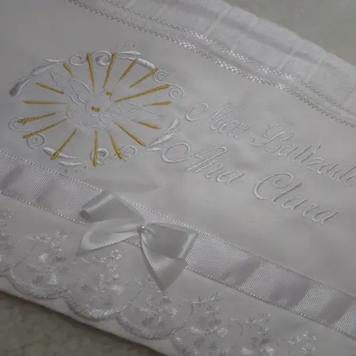 Toalha de Batizado Personalizada Espirito Santo