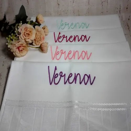 Toalha Escolar Bordada e Personalizada 4 Unidades