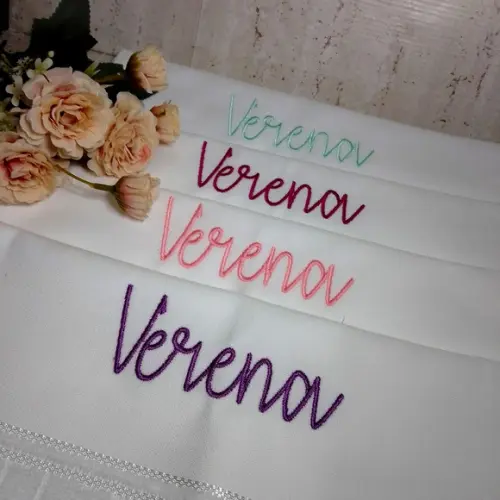 Toalha Escolar Bordada e Personalizada 4 Unidades