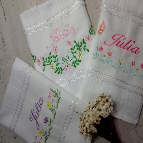 Toalha para Lanche Infantil Bordada