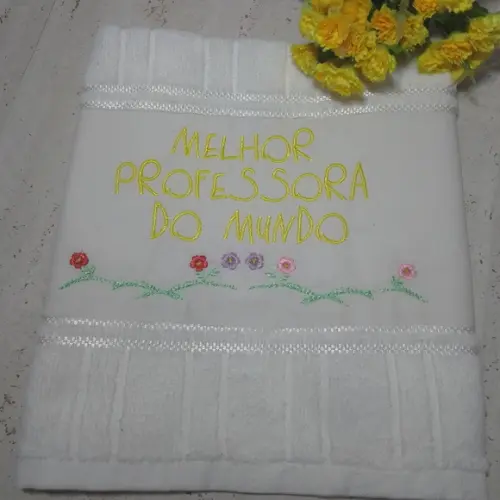 Toalhas Bordada Lembrança Dia dos Professores 10 Peças