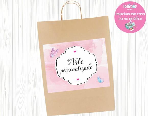 Arte Personalizada Adesivo Sacola e Tubete - Arte Digital