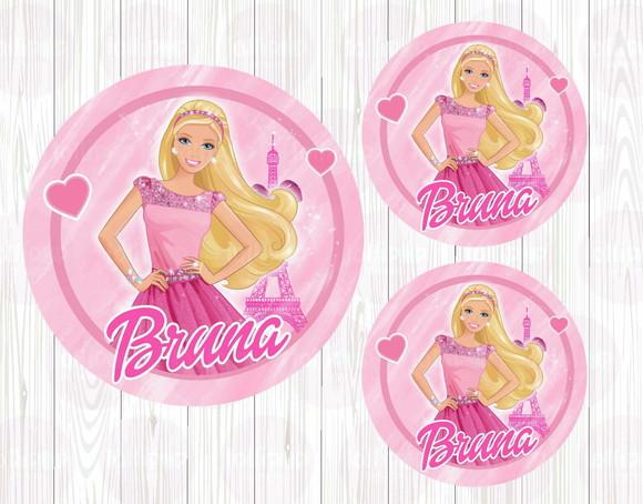 Barbie Adesivo de Tubete ou Latinha - Arte Digital