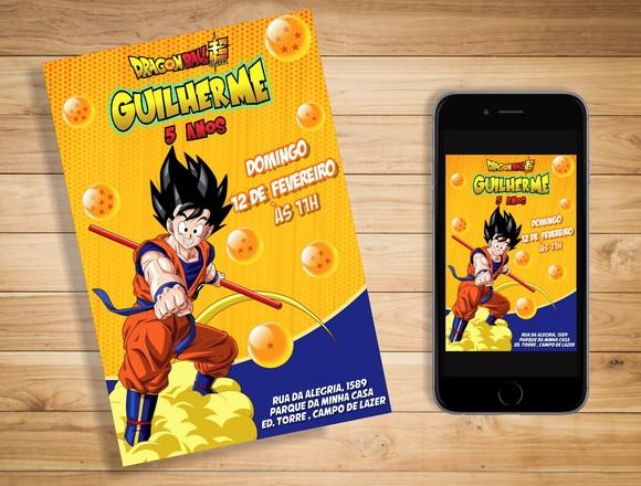 Convite Goku Dragon Ball Super