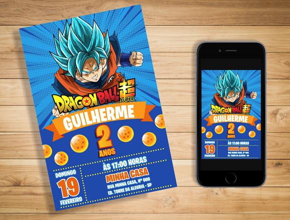 Convite Goku Dragon Ball Super