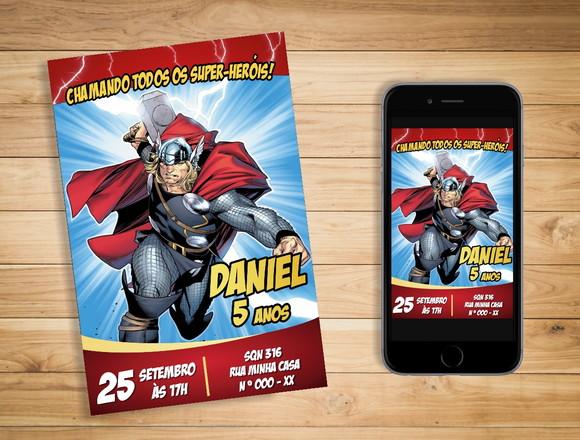 Convite thor vingadores