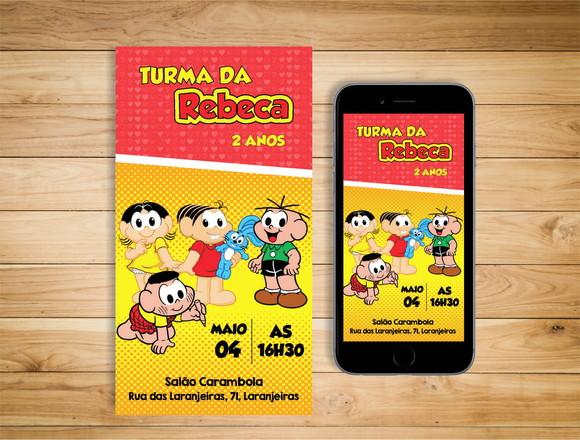 Convite Turma da Monica - DIGITAL