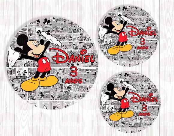 Mickey Adesivo de Tubete ou Latinha - Arte Digital