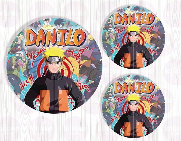 Naruto Adesivo de Tubete ou Latinha - Digital