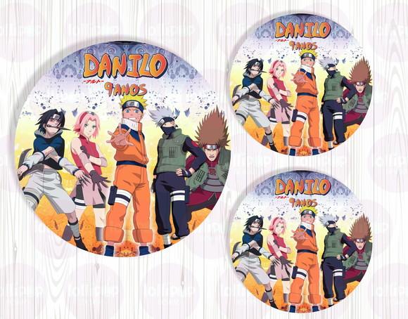 Naruto Adesivo de Tubete ou Latinha - Digital