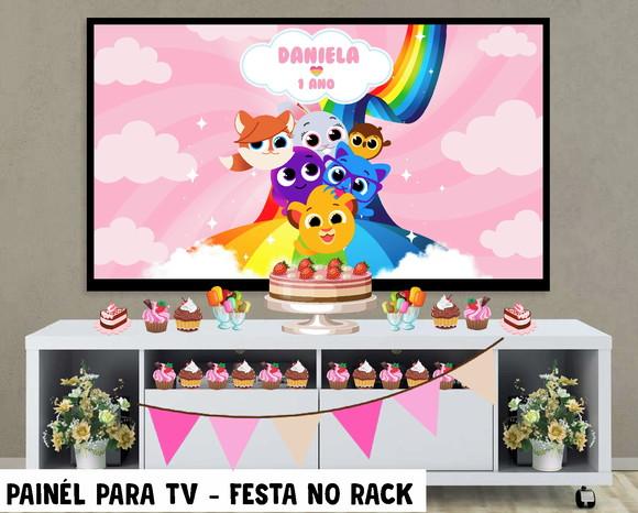 Painel Bolofofos Festa no Rack