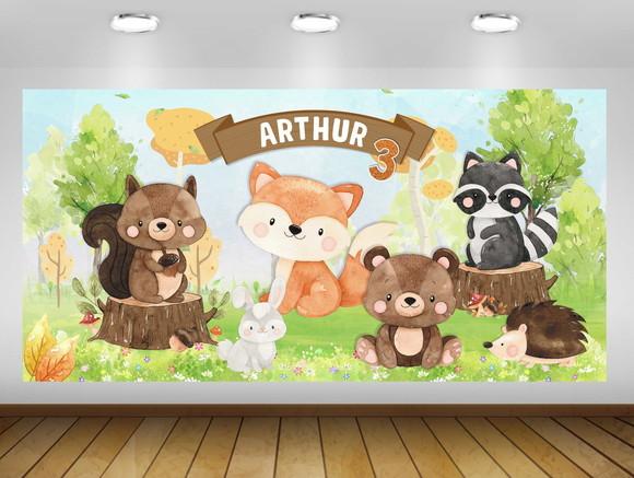Painel Bosque 2x1m - Impressão Lona