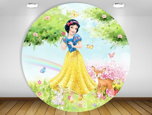 Painel branca de neve jardim encantando