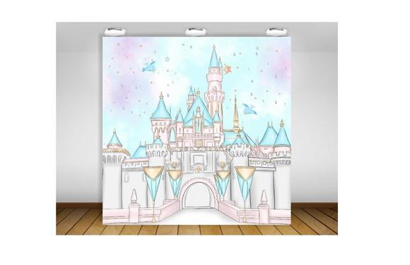 Painel Castelo Cinderela princesas