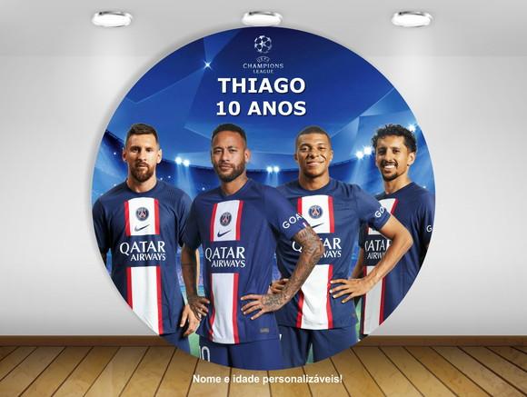 Painel Champions League Psg Messi Neymar Mbappe 1,50m