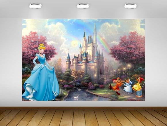 Painel Cinderela 1,50x1M - IMPRESSÃO LONA