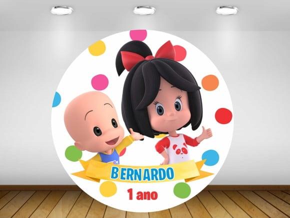 Painel Cleo e Cuquin 1,20M - IMPRESSÃO LONA