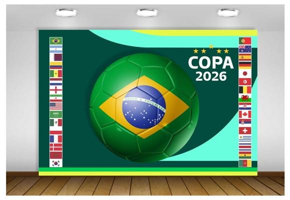 Painel Copa 2026 de Seleções do Mundo Eua 2x1,50m