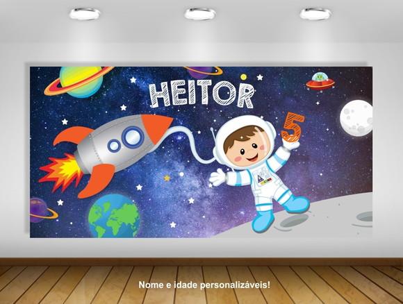 Painel de Festa Astronauta 2x1m