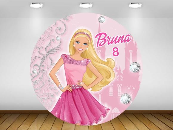 Painel De Festa Barbie 1,20m - Impressão Lona