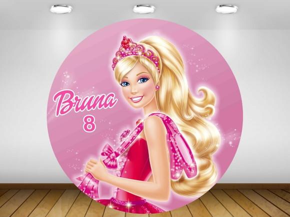 Painel de Festa Barbie Bailarina 1,20m - Impressão Lona