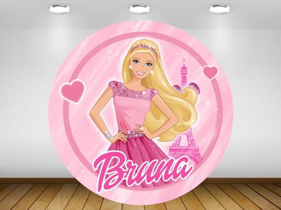 Painel De Festa Barbie 1,20m - Impressão Lona