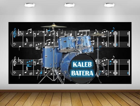 Painel de Festa Bateria Musical 2x1m
