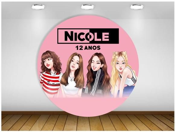 Painel de Festa Black Pink 1,20m