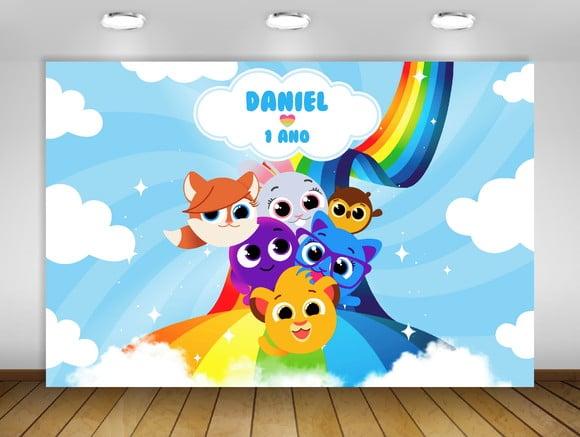 Painel de Festa Bolofofos 1,50x1m