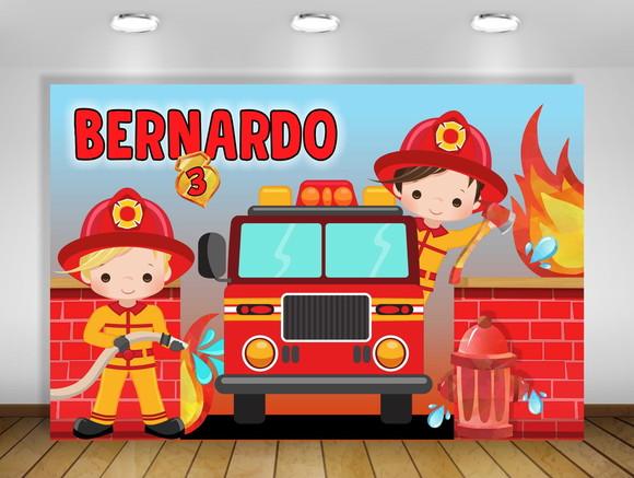 Painel De Festa Bombeiros 1,50x1m