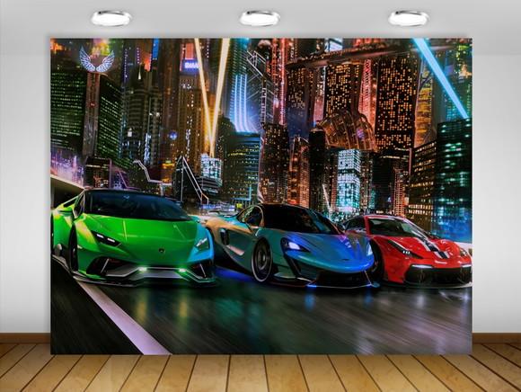 Painel de Festa Carros Importados 2x1,50m
