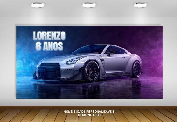 Painel de Festa Carros Importados Gtr 2x1m