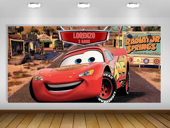 Painel de Festa Carros Mcqueen 2x1m