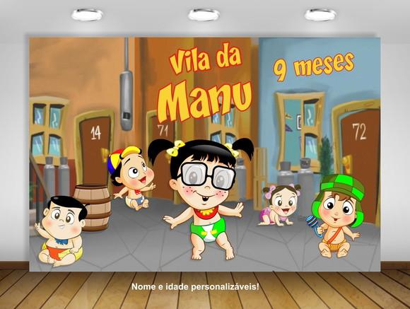 Painel de Festa Chiquinha Turma do Chaves 1,5x1m