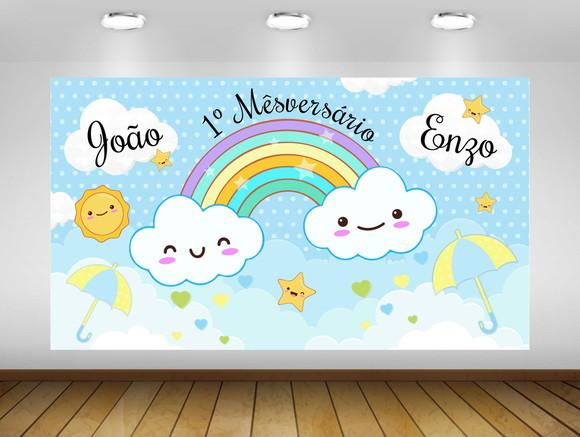 Painel de festa Chuva de amor