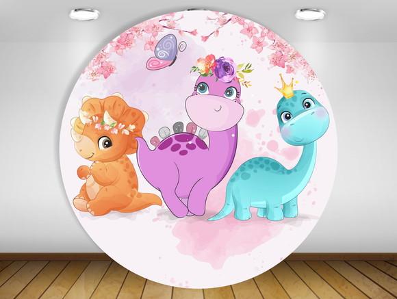 Painel de Festa Dinossauro Aquarela