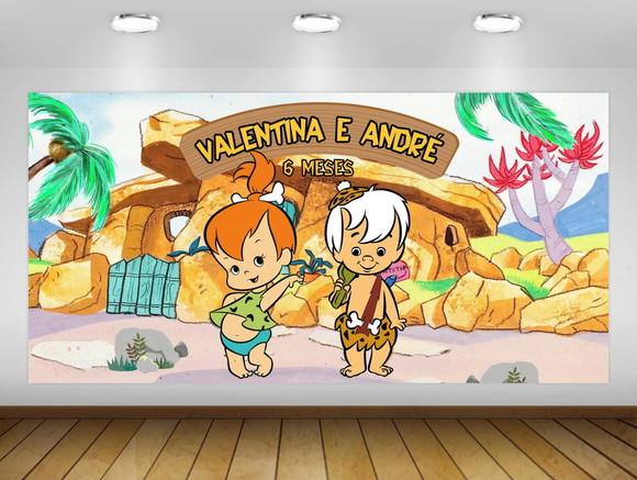 Painel de Festa Flintstones Pedrita Bam bam