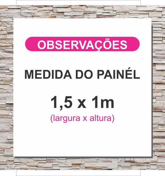 Painel de Festa Floral Camomila 40 Anos 1,50x1m