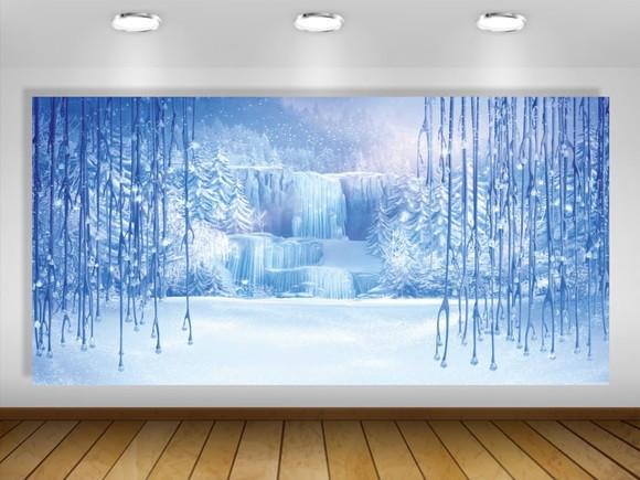 Painel de Festa Frozen Cascata 3x2m