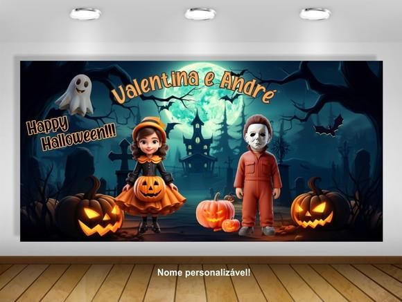Painel de Festa Halloween Michael Myers 2x1m